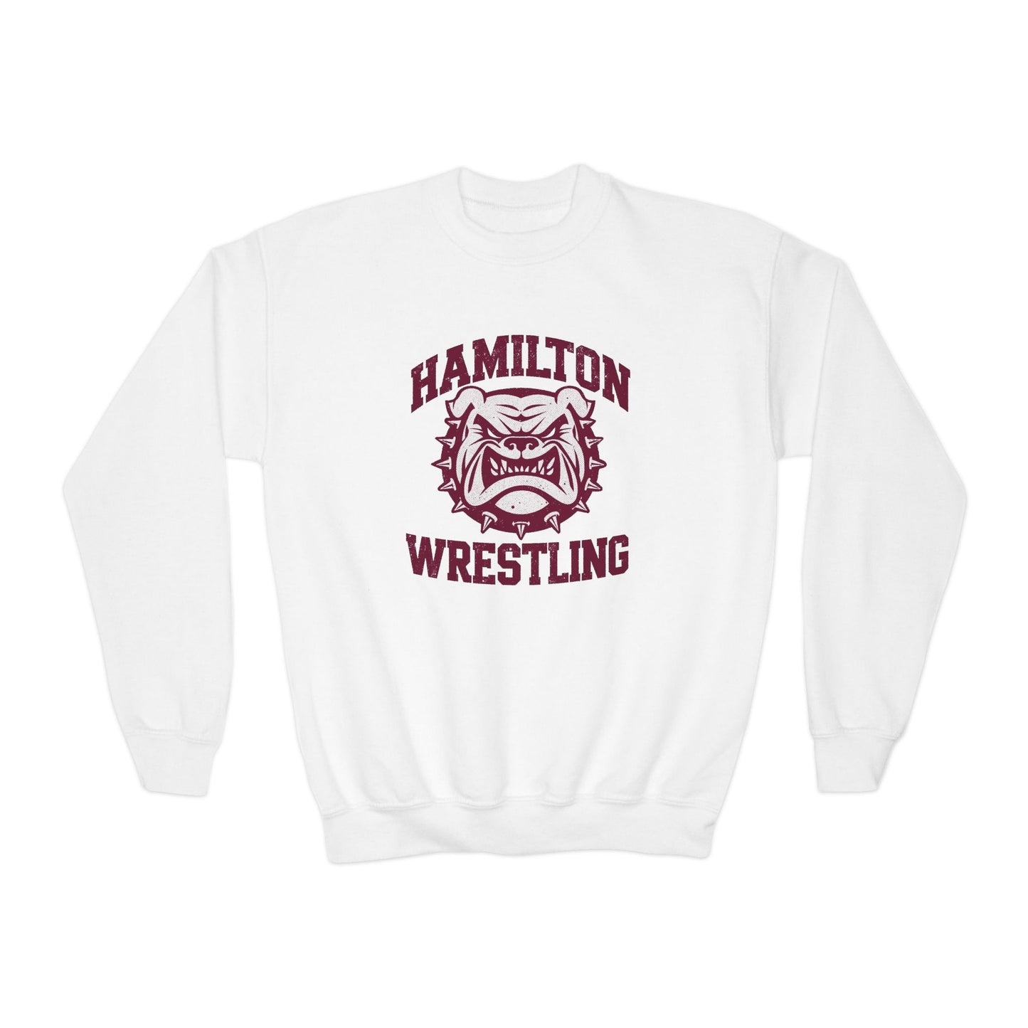 Youth Crewneck Sweatshirt \ Hamilton Aggies Wrestling \ HAW2