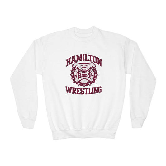 Youth Crewneck Sweatshirt \ Hamilton Aggies Wrestling \ HAW2