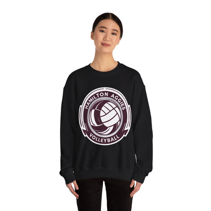 Adult Crewneck Sweatshirt \ Hamilton Aggies Volleyball \ HAV1