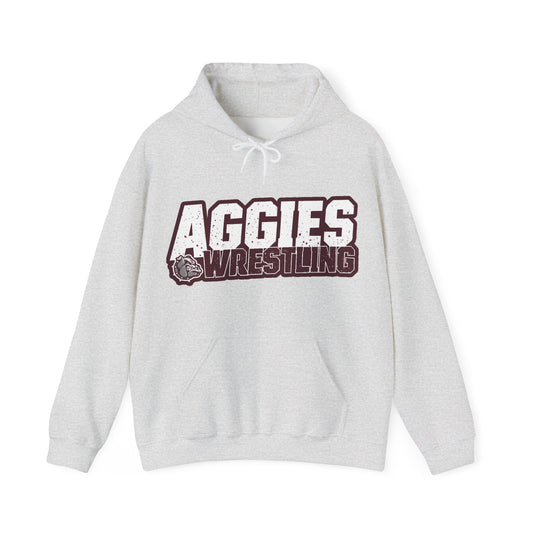 Adult Hoodie Sweatshirt \ Hamilton Aggies Wrestling \ HAW3