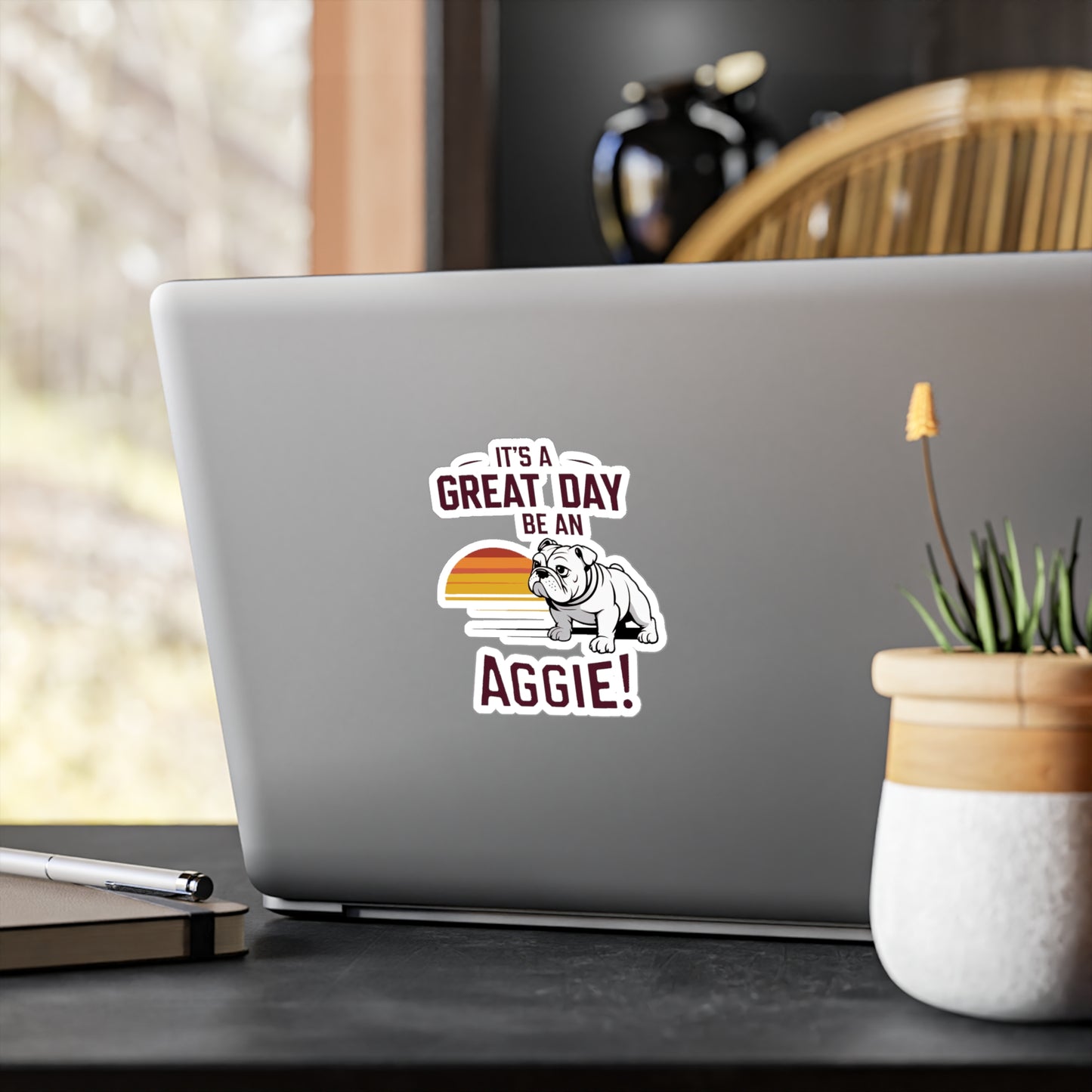 Kiss-Cut Vinyl Decal \ It's a Great Day to be an Aggie! \ GDA3