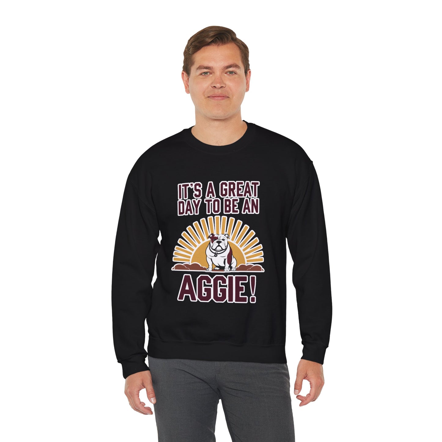 Adult Crewneck Sweatshirt \ It's a Great Day to be a Aggie! \ GDA4