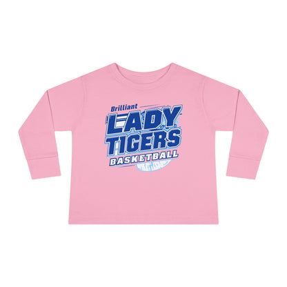 Toddler Long Sleeve Tee \ Brilliant Tigers Basketball \ BTBKG2