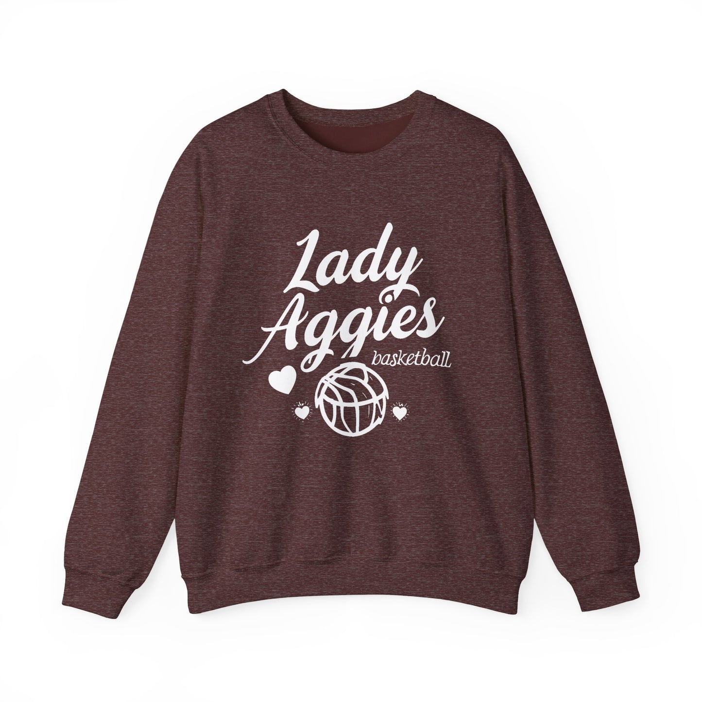 Adult Crewneck Sweatshirt \ Hamilton Aggies Basketball \ HABKG2