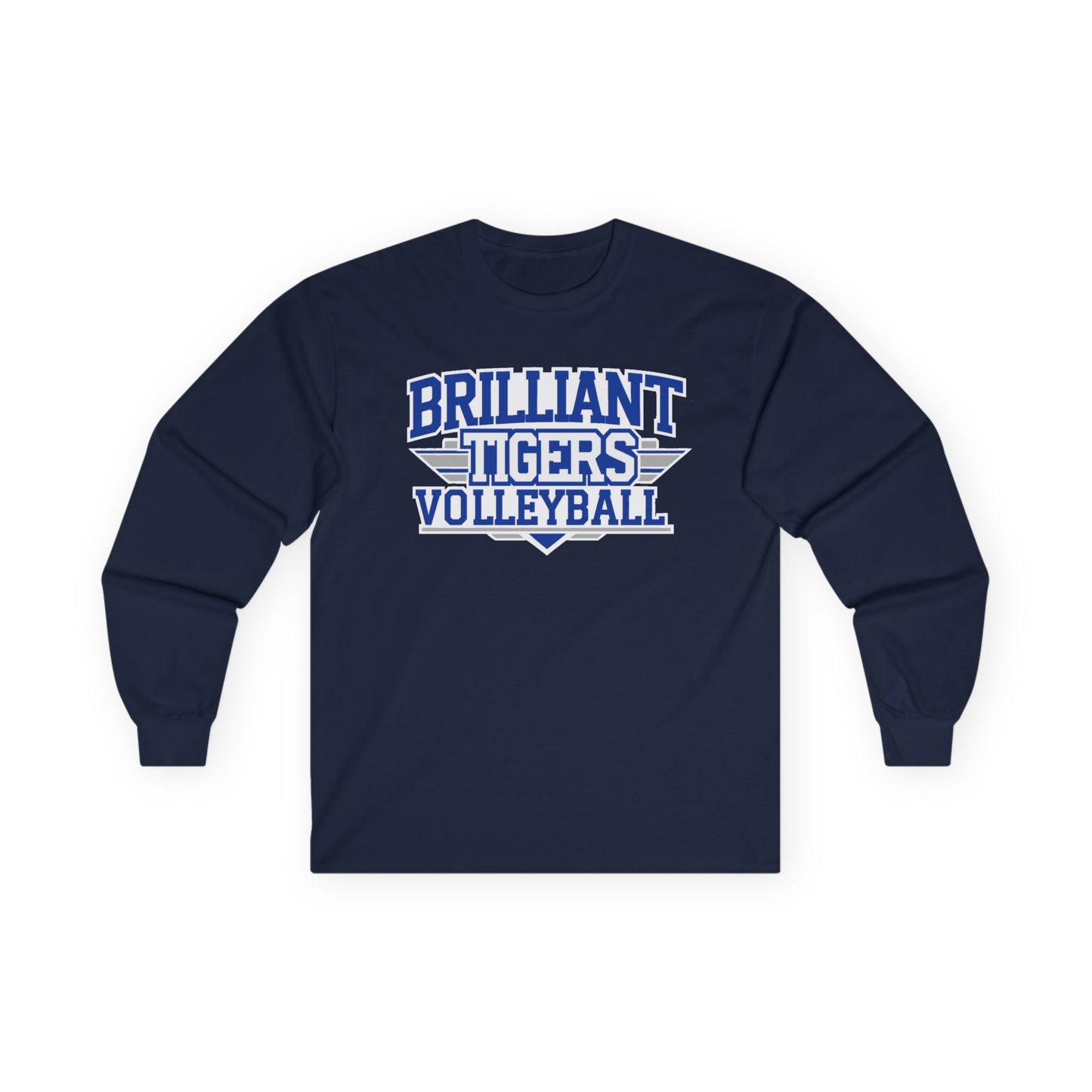 Adult Long Sleeve Tee \ Brilliant Tigers Volleyball \ BTV2