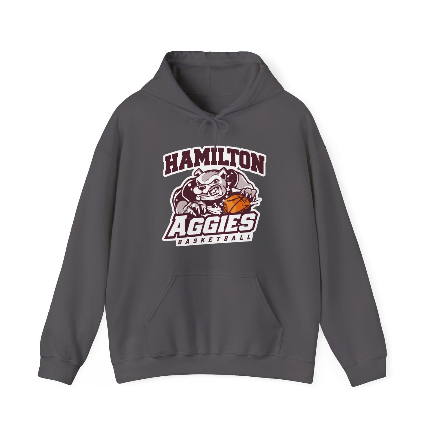 Adult Hoodie Sweatshirt \ Hamilton Aggies Basketball \ HABB1