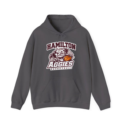 Adult Hoodie Sweatshirt \ Hamilton Aggies Basketball \ HABB1