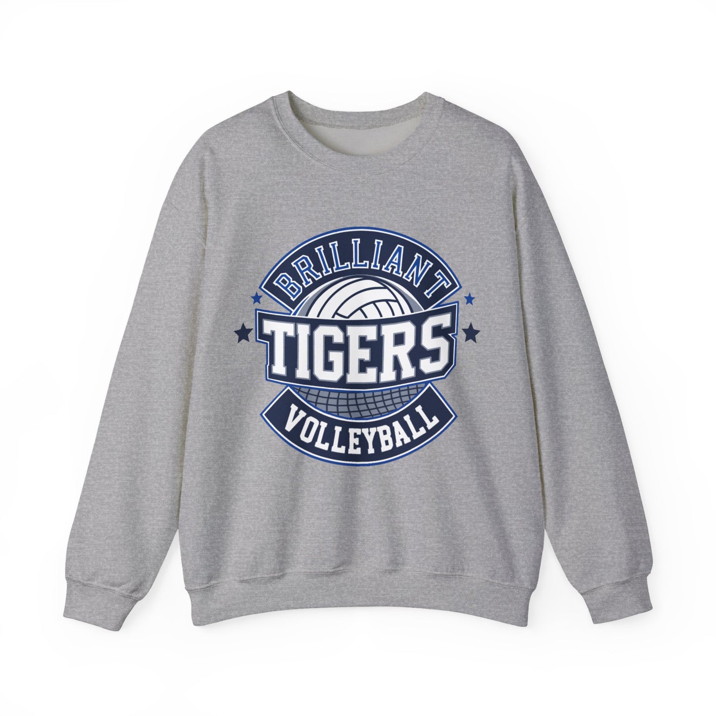 Adult Crewneck Sweatshirt \ Brilliant Tigers Volleyball \ BTV1