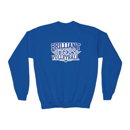 Youth Crewneck Sweatshirt \ Brilliant Tigers Volleyball \ BTV2