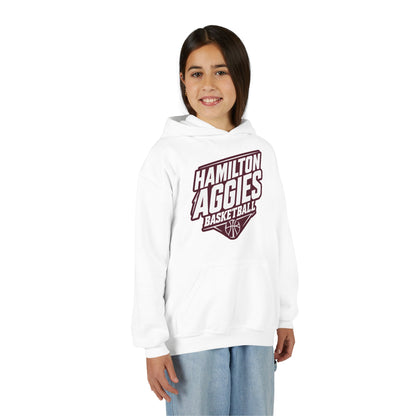 Youth Hoodie Sweatshirt \ Hamilton Aggies Basketball \ HABB2