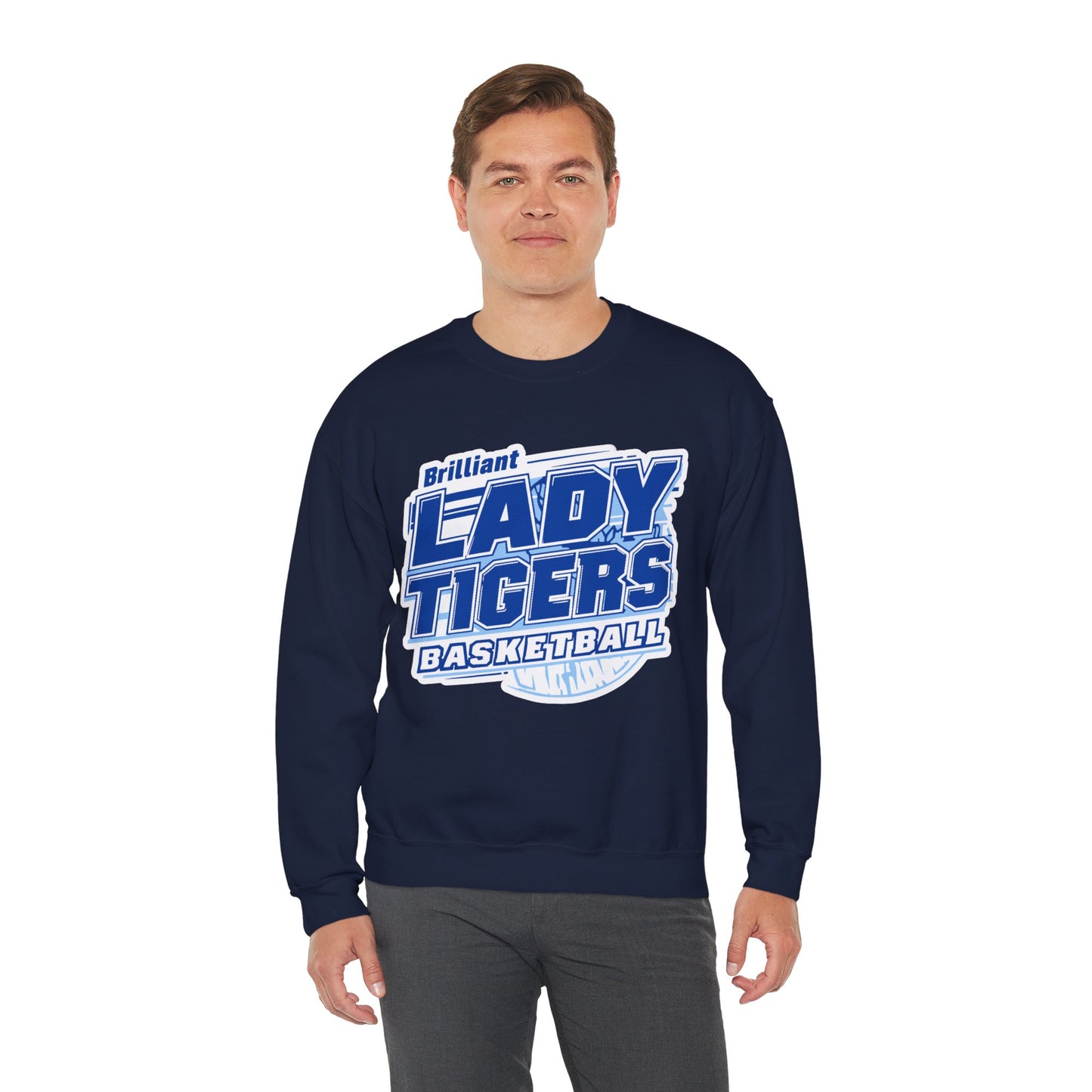 Adult Crewneck Sweatshirt \ Brilliant Tigers Basketball \ BTBKG2