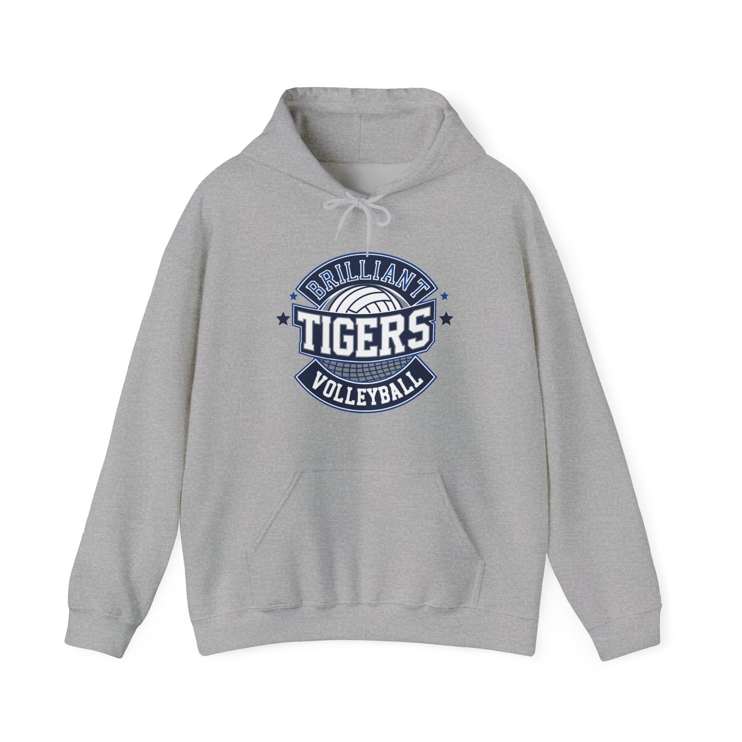 Adult Hoodie Sweatshirt \ Brilliant Tigers Volleyball \ BTV1