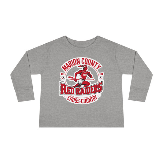 Toddler Long Sleeve Tee \ Marion County Red Raiders Cross-Country \ MCCC2