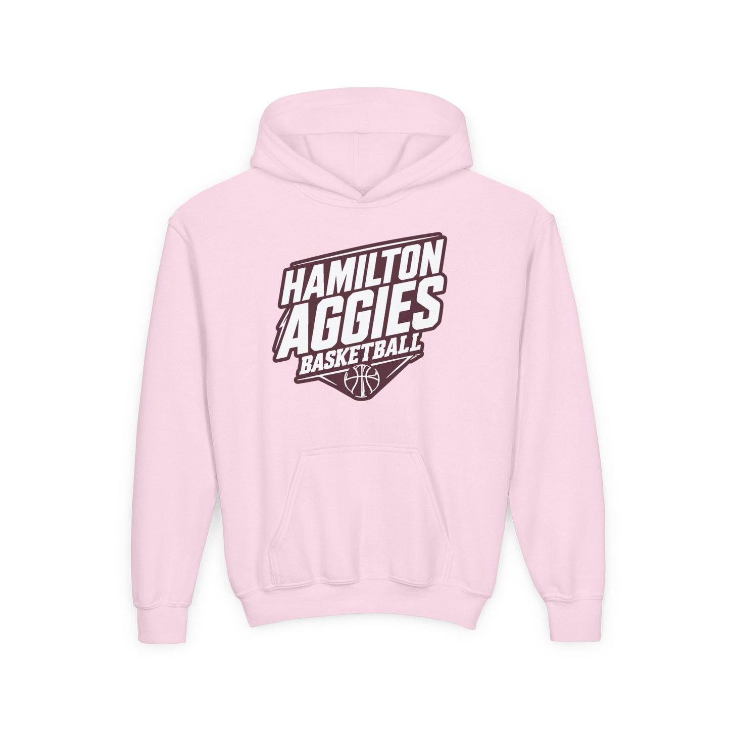 Youth Hoodie Sweatshirt \ Hamilton Aggies Basketball \ HABB2