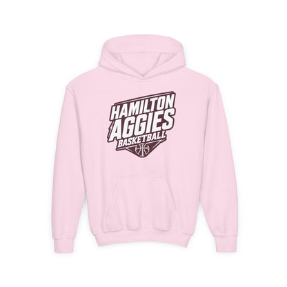 Youth Hoodie Sweatshirt \ Hamilton Aggies Basketball \ HABB2