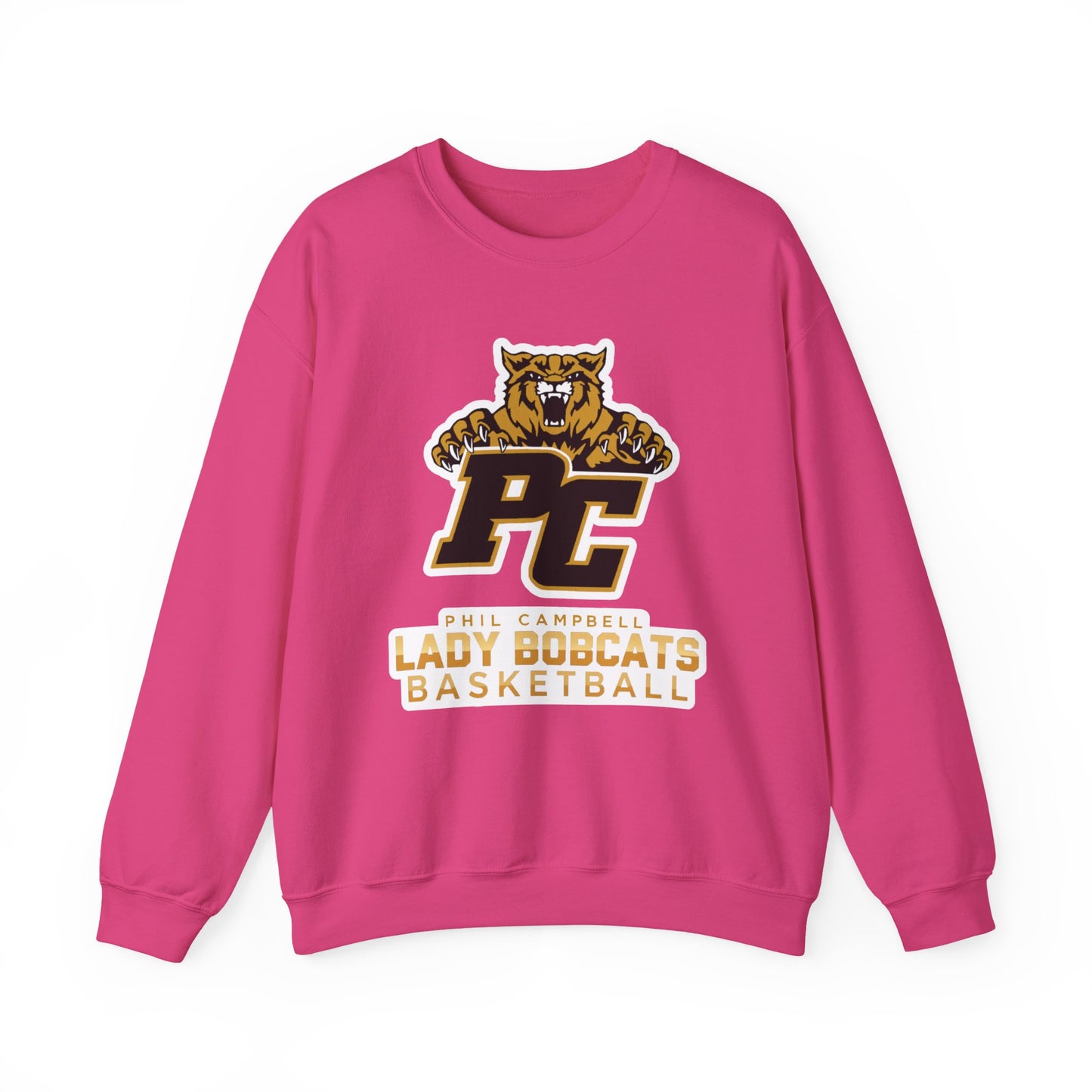 Adult Crewneck Sweatshirt \ Phil Campbell Bobcats Basketball \ PCBBKG1