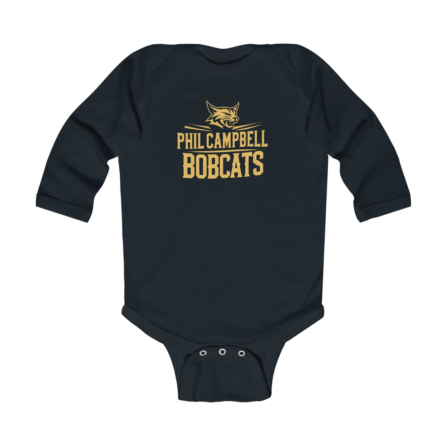 Long Sleeve Baby Bodysuit \ Phil Campbell Bobcats \ PCB2