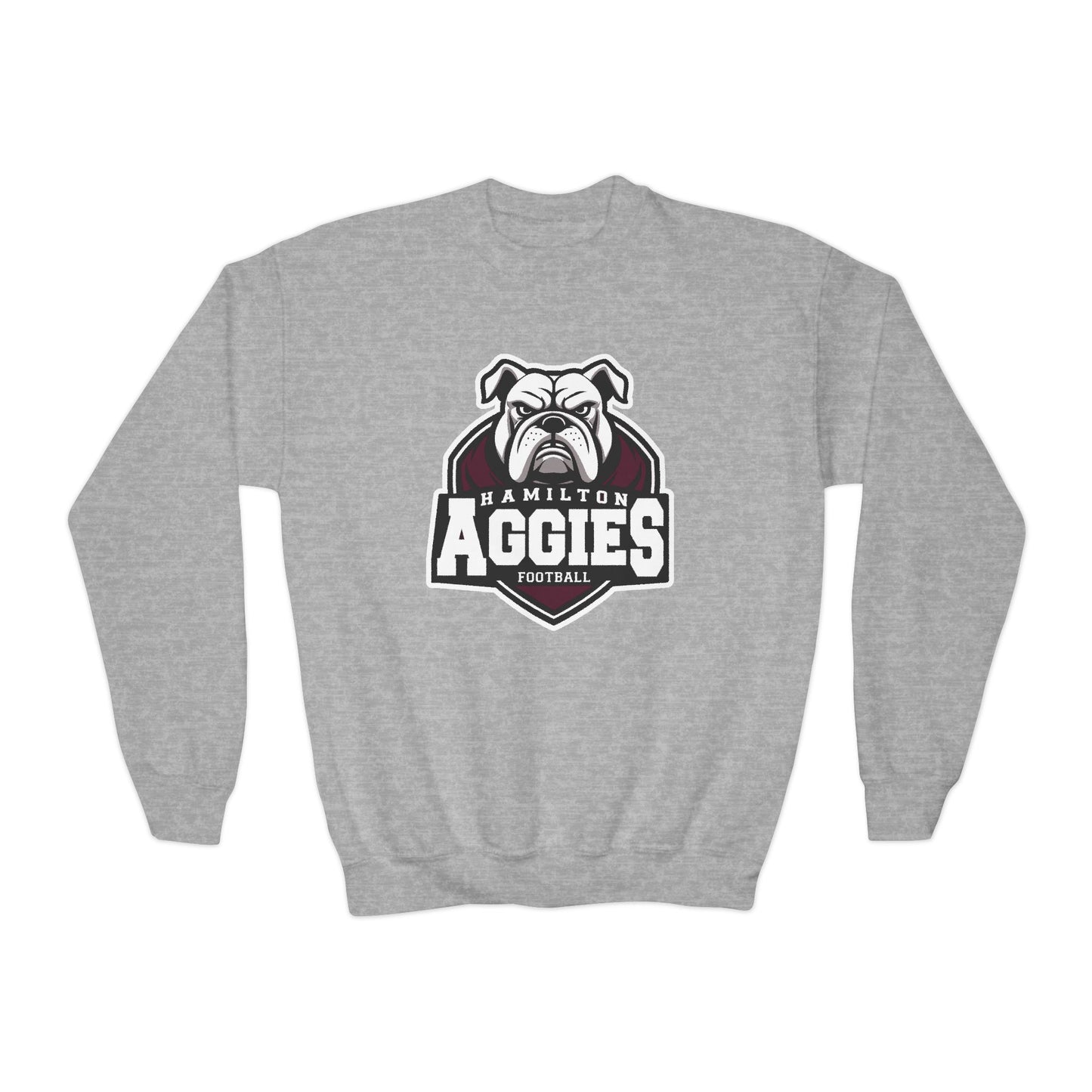 Youth Crewneck Sweatshirt \ Hamilton Aggies Football \ HAF2