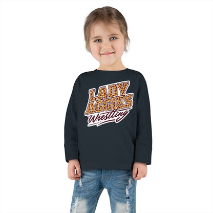 Toddler Long Sleeve Tee \ Hamilton Aggies Wrestling \ HAWG3