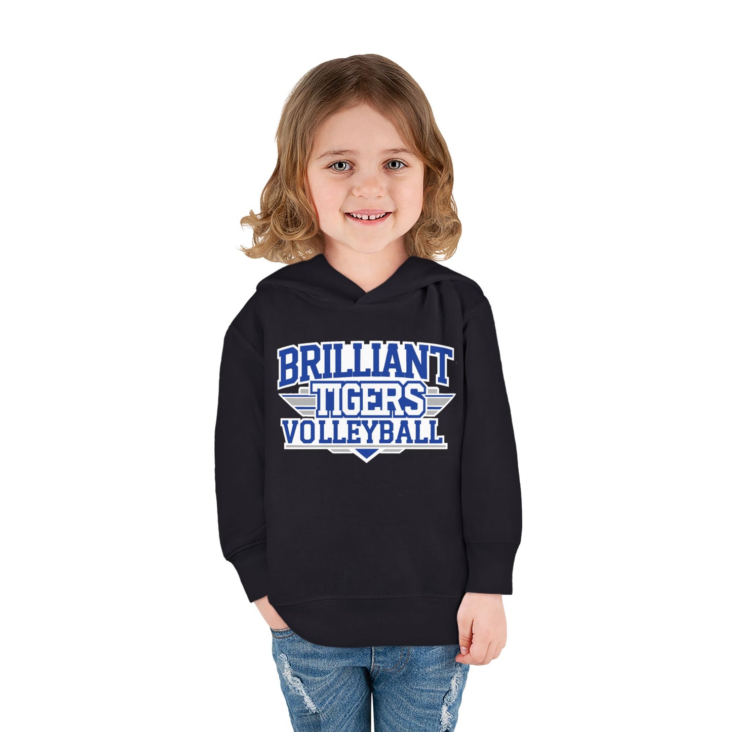 Toddler Hoodie Sweatshirt \ Brilliant Tigers Volleyball \ BTV2