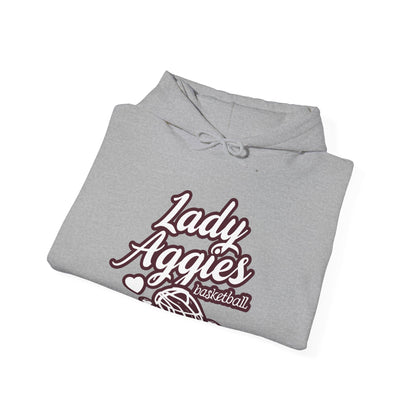 Adult Hoodie Sweatshirt \ Hamilton Aggies Basketball \ HABBG2