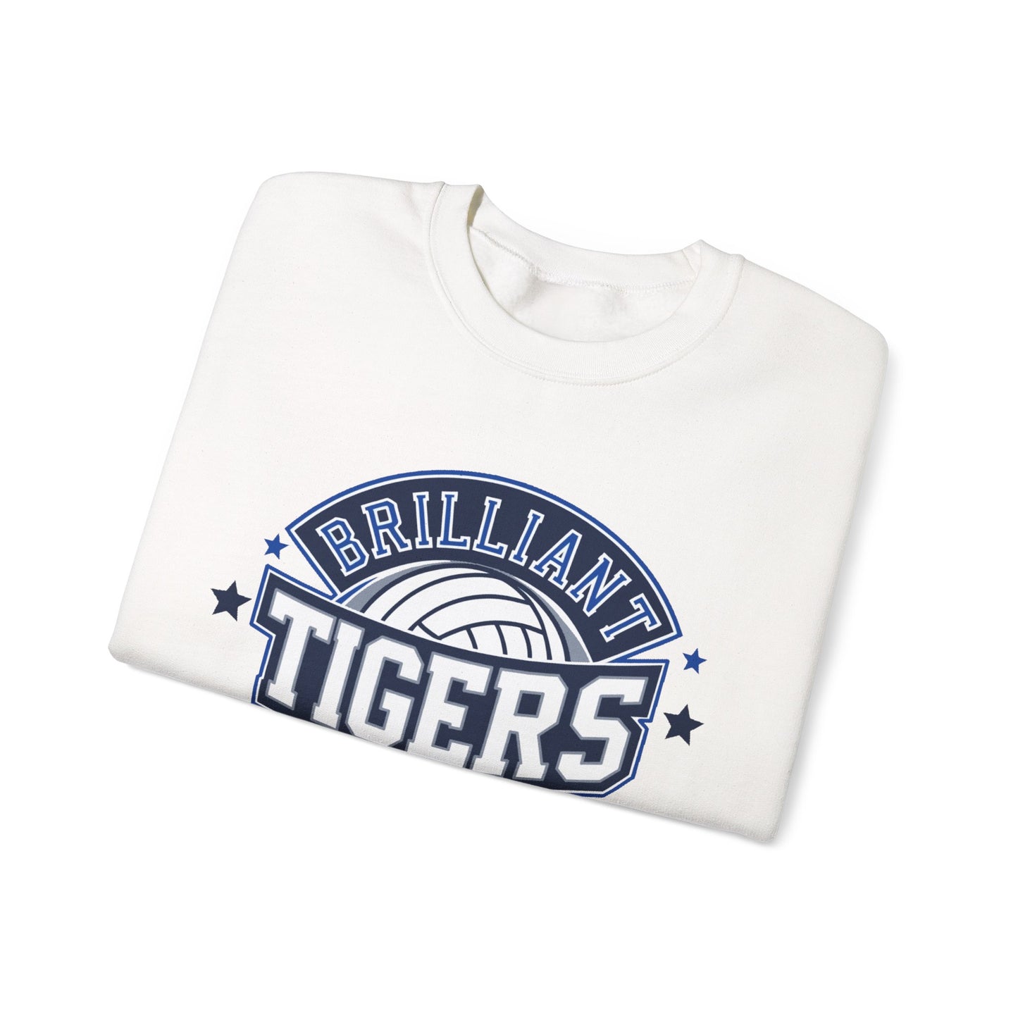 Adult Crewneck Sweatshirt \ Brilliant Tigers Volleyball \ BTV1