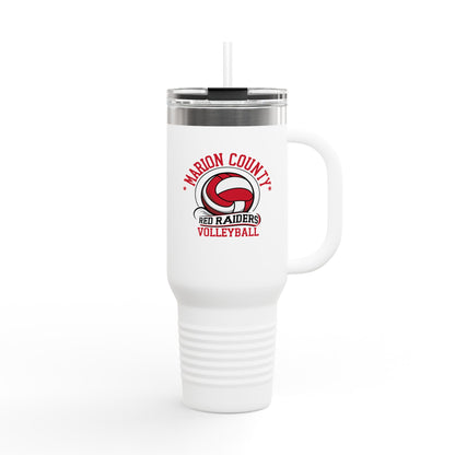 40oz Insulated Tumbler \ Marion County Red Raiders Volleyball \ MCV1