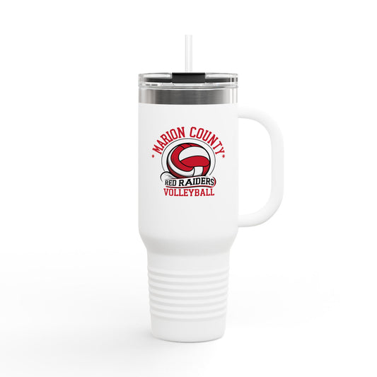 40oz Insulated Tumbler \ Marion County Red Raiders Volleyball \ MCV1