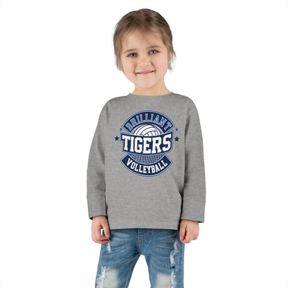Toddler Long Sleeve Tee \ Brilliant Tigers Volleyball \ BTV1