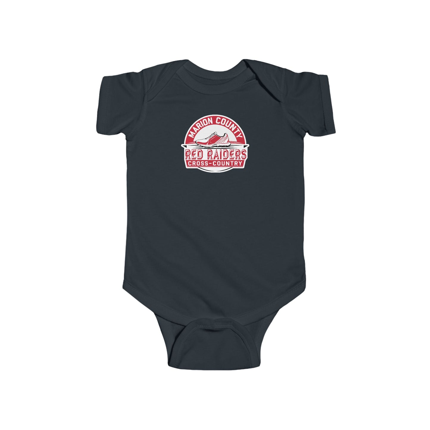 Short Sleeve Baby Bodysuit \ Marion County Red Raiders Cross-Country \ MCCC1