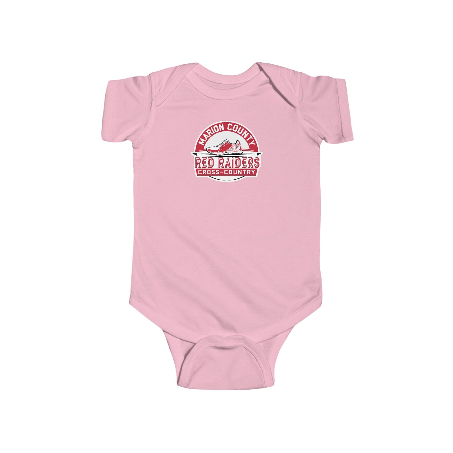 Short Sleeve Baby Bodysuit \ Marion County Red Raiders Cross-Country \ MCCC1
