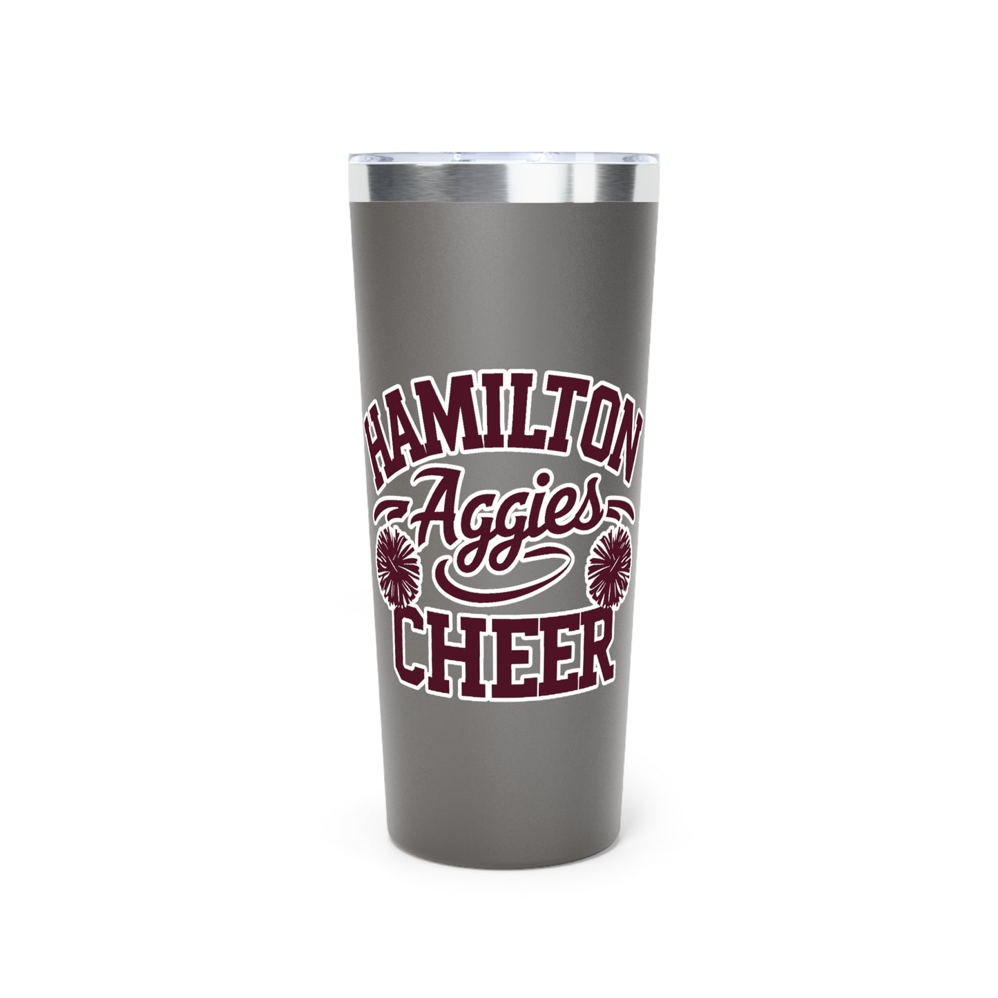 22oz Copper Insulated Tumbler \ Hamilton Aggies Cheer \ HAC2