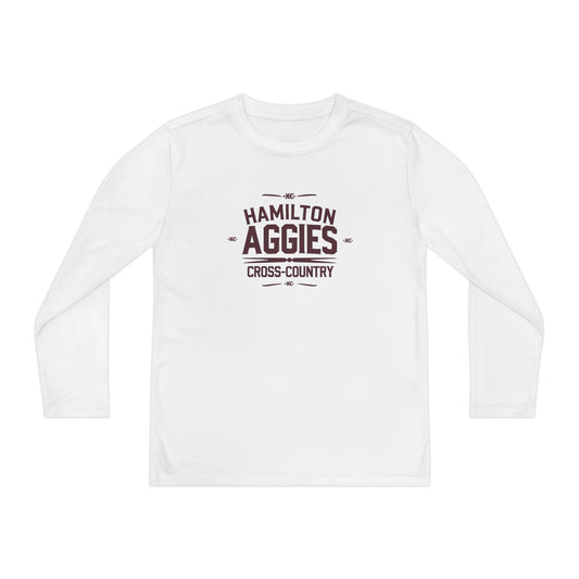 Youth Long Sleeve Tee \ Hamilton Aggies Cross-Country \ HCC1