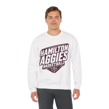 Adult Crewneck Sweatshirt \ Hamilton Aggies Basketball \ HABB2