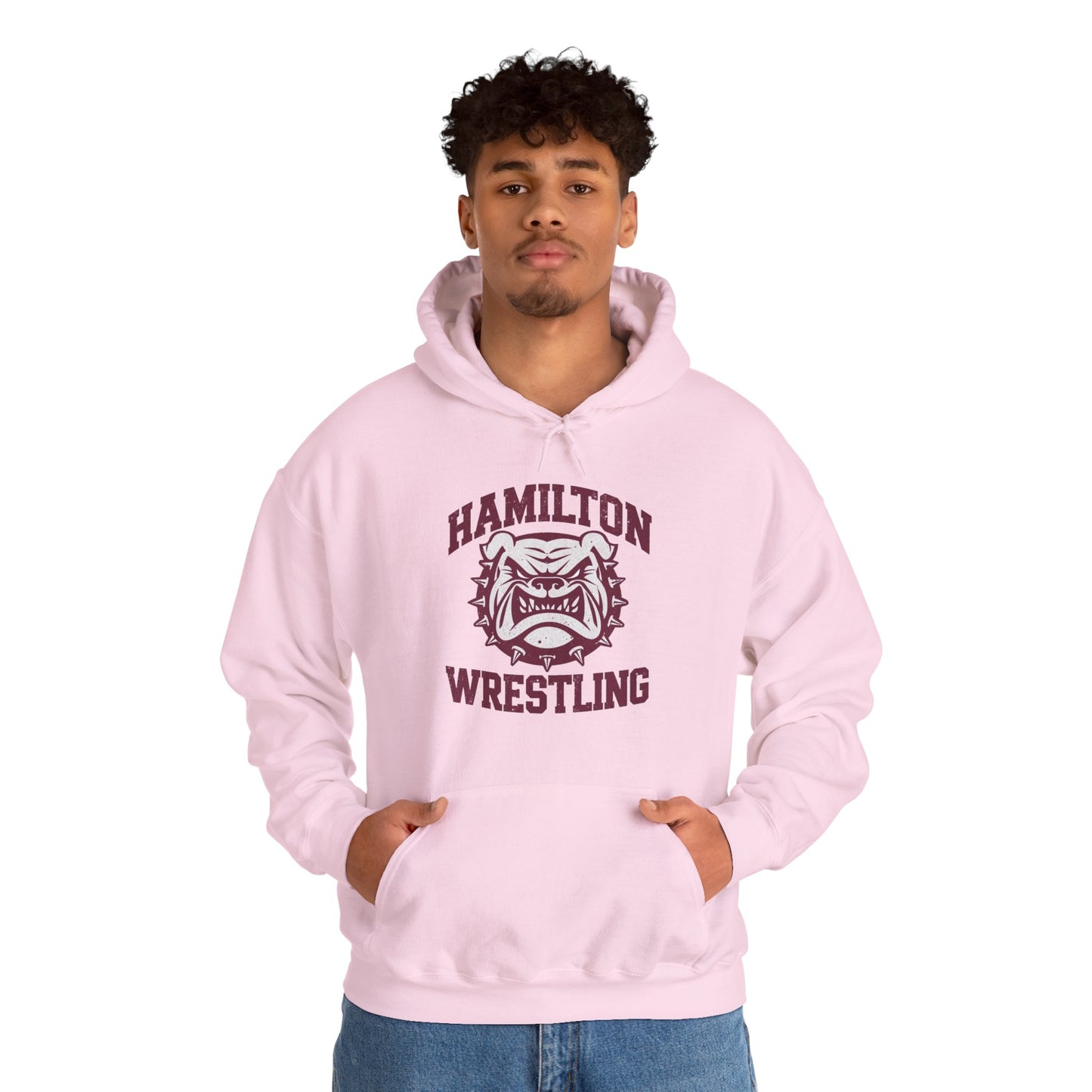 Adult Hoodie Sweatshirt \ Hamilton Aggies Wrestling \ HAW2