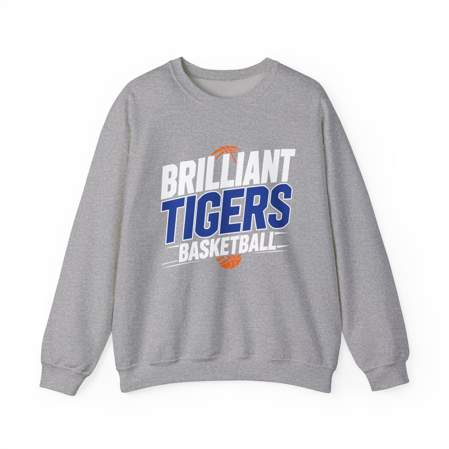 Adult Crewneck Sweatshirt \ Brilliant Tigers Basketball \ BTBK1