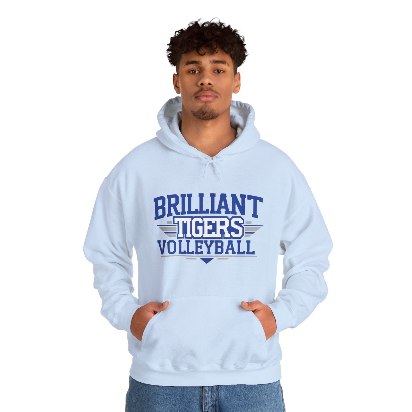 Adult Hoodie Sweatshirt \ Brilliant Tigers Volleyball \ BTV2