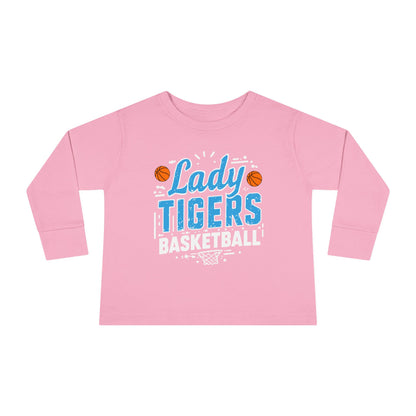 Toddler Long Sleeve Tee \ Brilliant Tigers Basketball \ BTBKG1