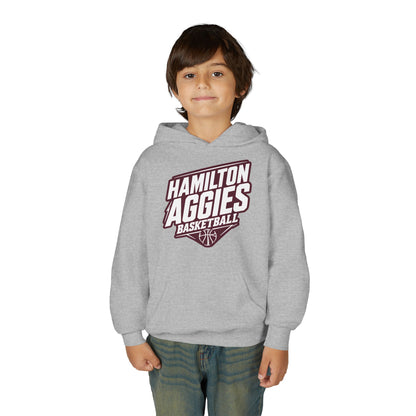 Youth Hoodie Sweatshirt \ Hamilton Aggies Basketball \ HABB2