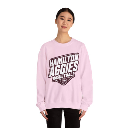 Adult Crewneck Sweatshirt \ Hamilton Aggies Basketball \ HABK2