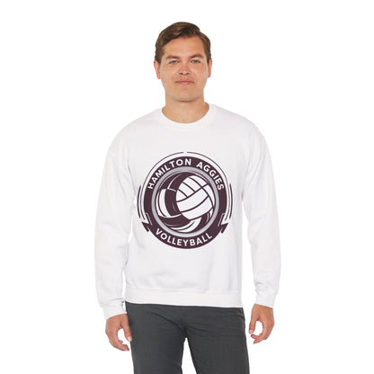 Adult Crewneck Sweatshirt \ Hamilton Aggies Volleyball \ HAV1