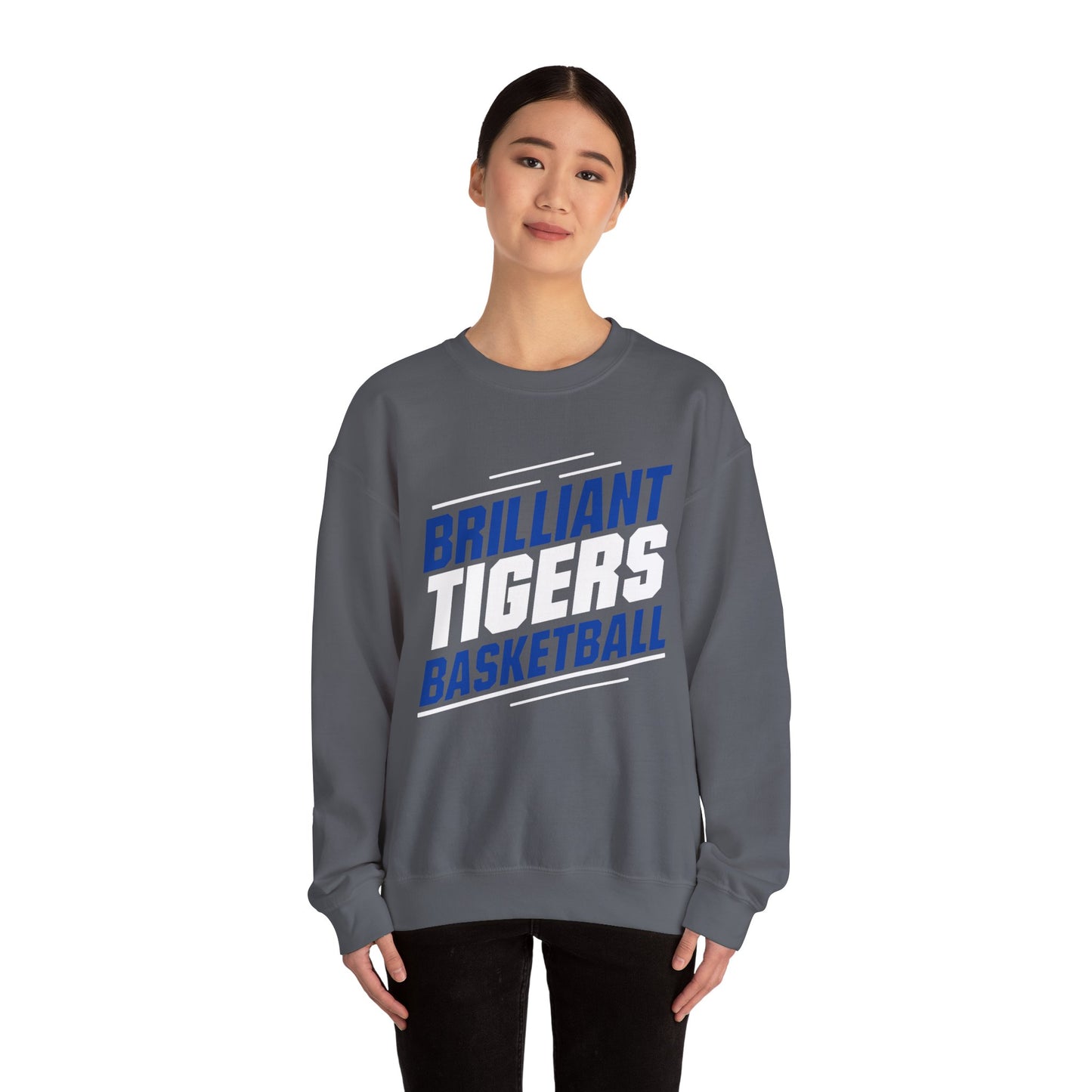 Adult Crewneck Sweatshirt \ Brilliant Tigers Basketball \ BTBK2