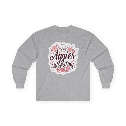 Adult Long Sleeve Tee \ Hamilton Aggies Wrestling \ HAWG1