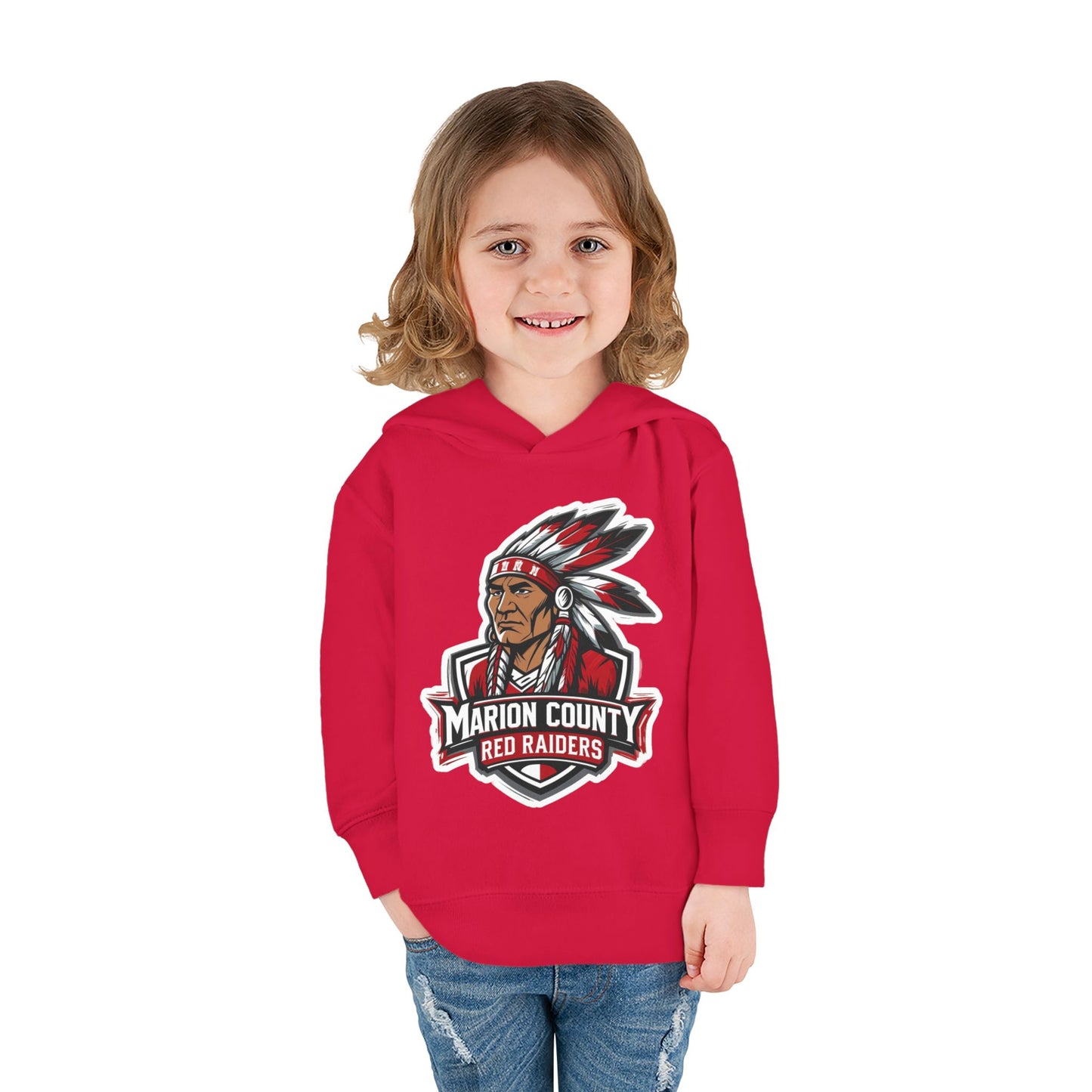 Toddler Hoodie Sweatshirt \ Marion County Red Raiders \ MC2