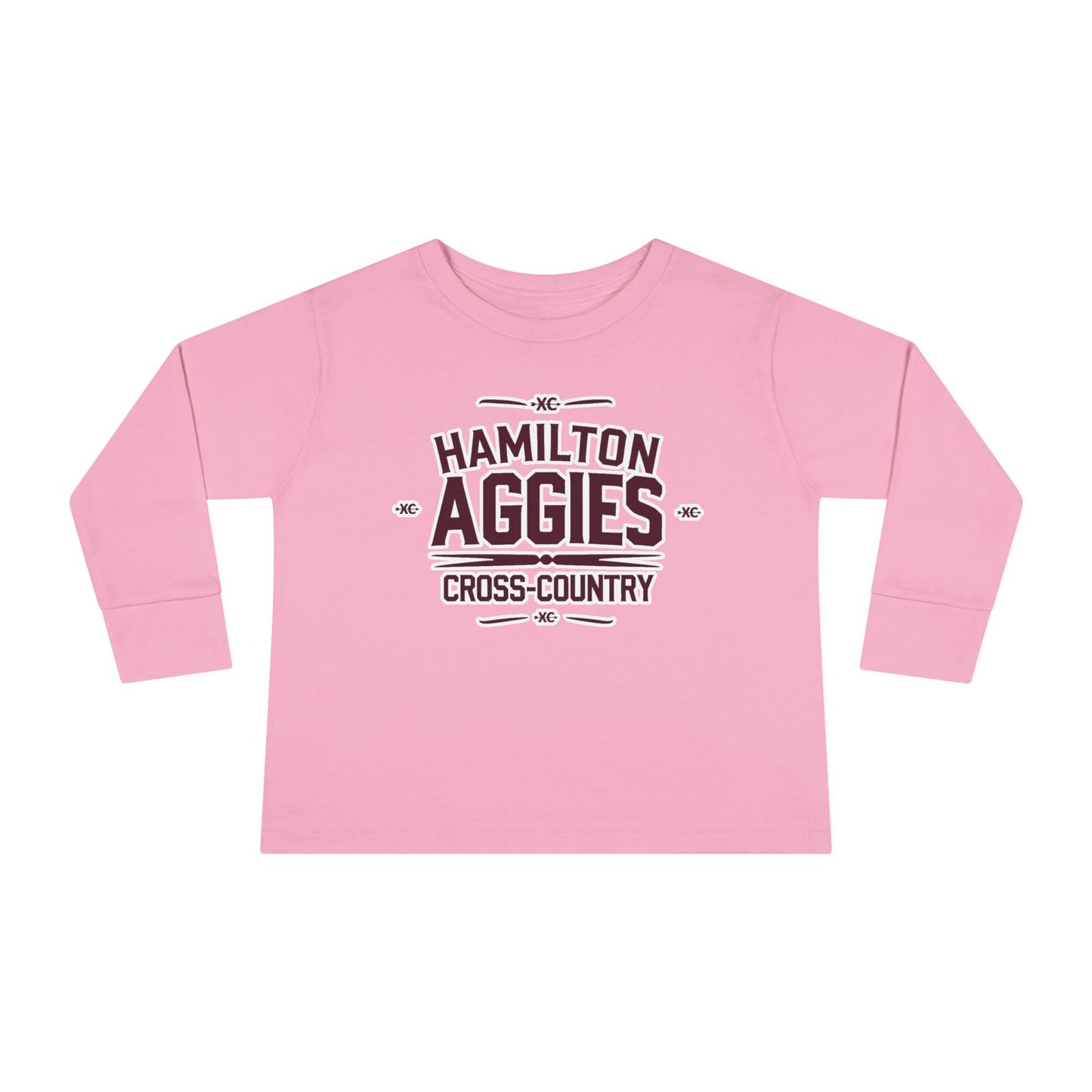 Toddler Long Sleeve Tee \ Hamilton Aggies Cross-Country \ HCC1