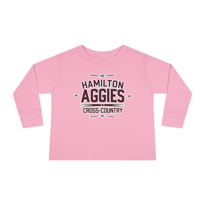Toddler Long Sleeve Tee \ Hamilton Aggies Cross-Country \ HCC1
