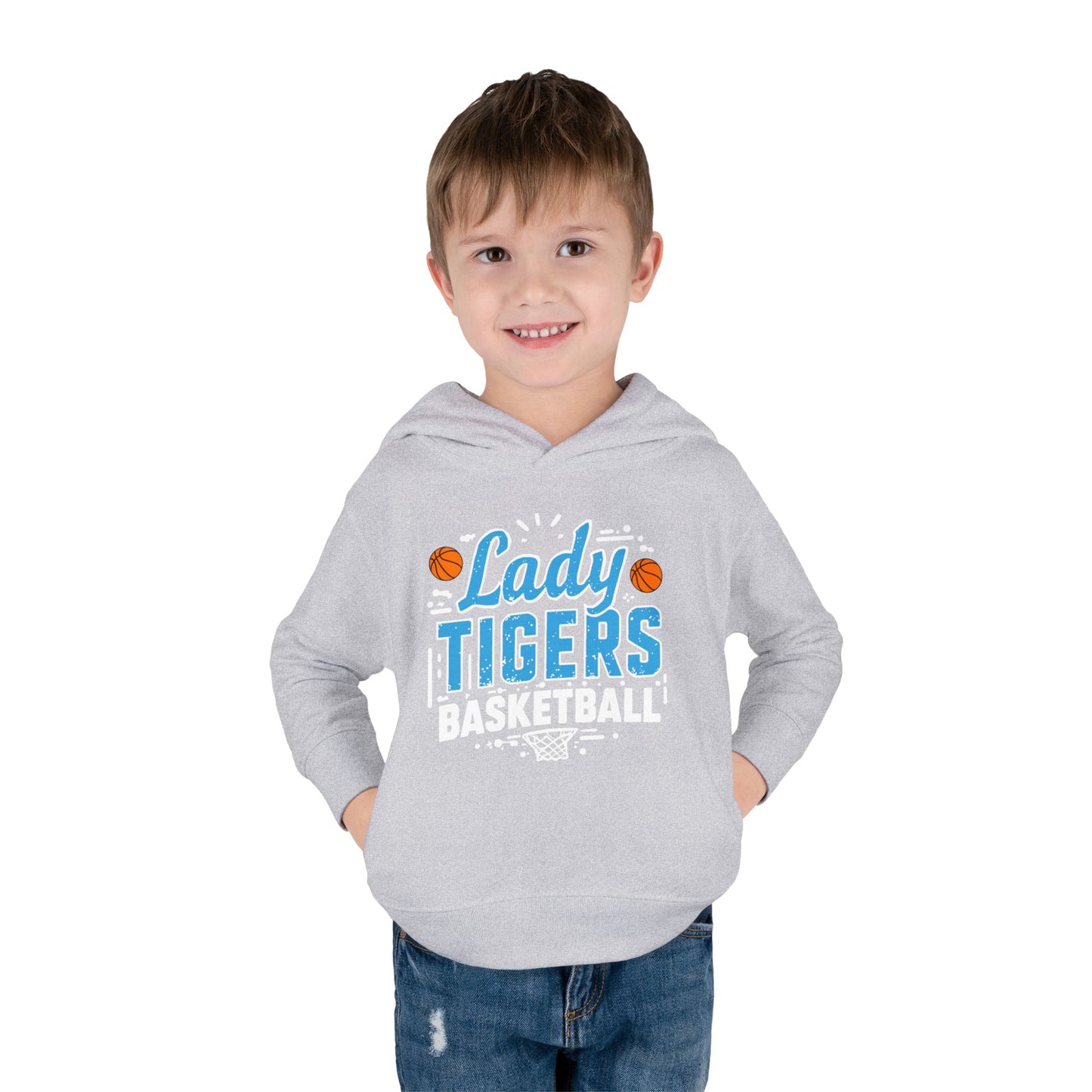 Toddler Hoodie Sweatshirt \ Brilliant Tigers Basketball \ BTBKG1