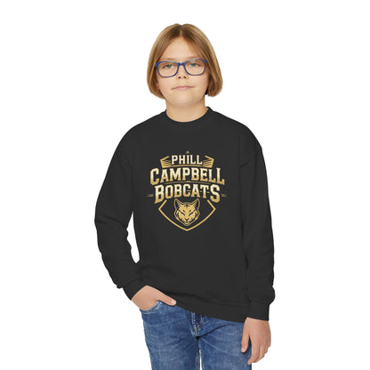 Youth Crewneck Sweatshirt \ Phill Campbell Bobcats \ PCB1