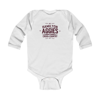 Long Sleeve Baby Bodysuit \ Hamilton Aggies Cross-Country \ HCC1