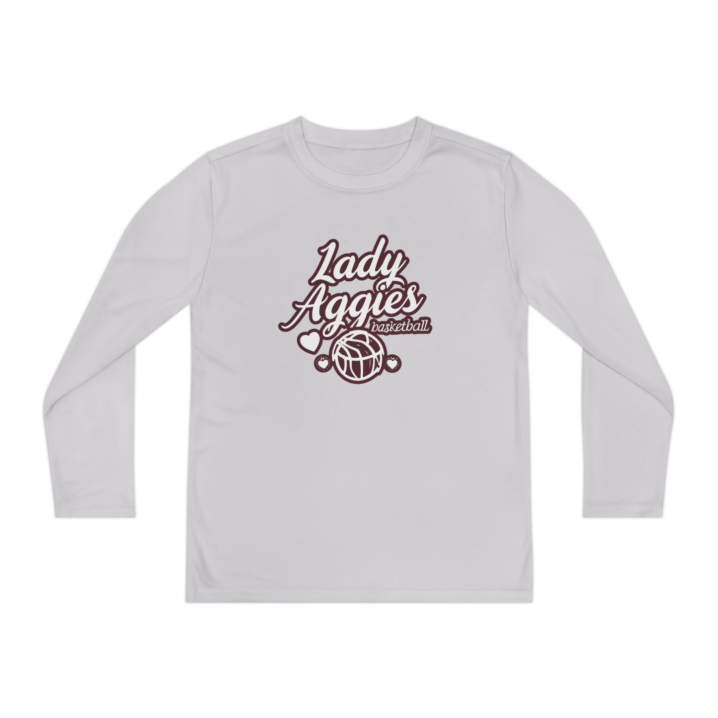 Youth Long Sleeve Tee \ Hamilton Aggies Basketball \ HABBG2